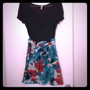 Floral Dress- pseudo skirt/shirt